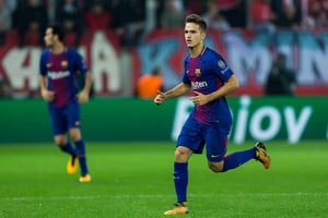 FC Barcelona's Denis Suárez, holder of the unique record for winning three.