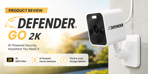 Graphic of Defender Camera mounted to a wall